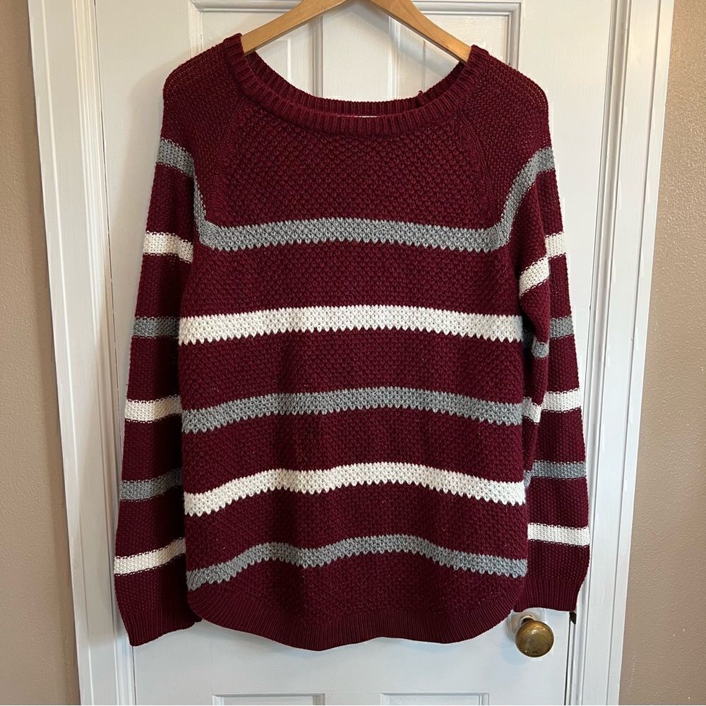 SO Perfect Pullover knit Stripped Sweater